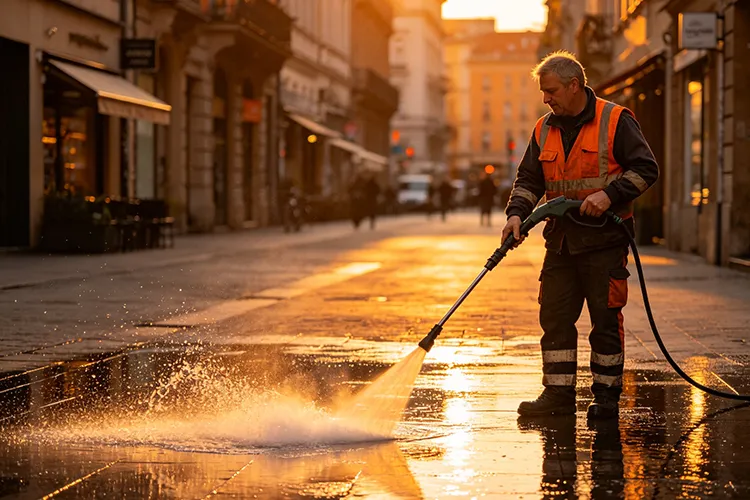 proper use of a high-pressure washer